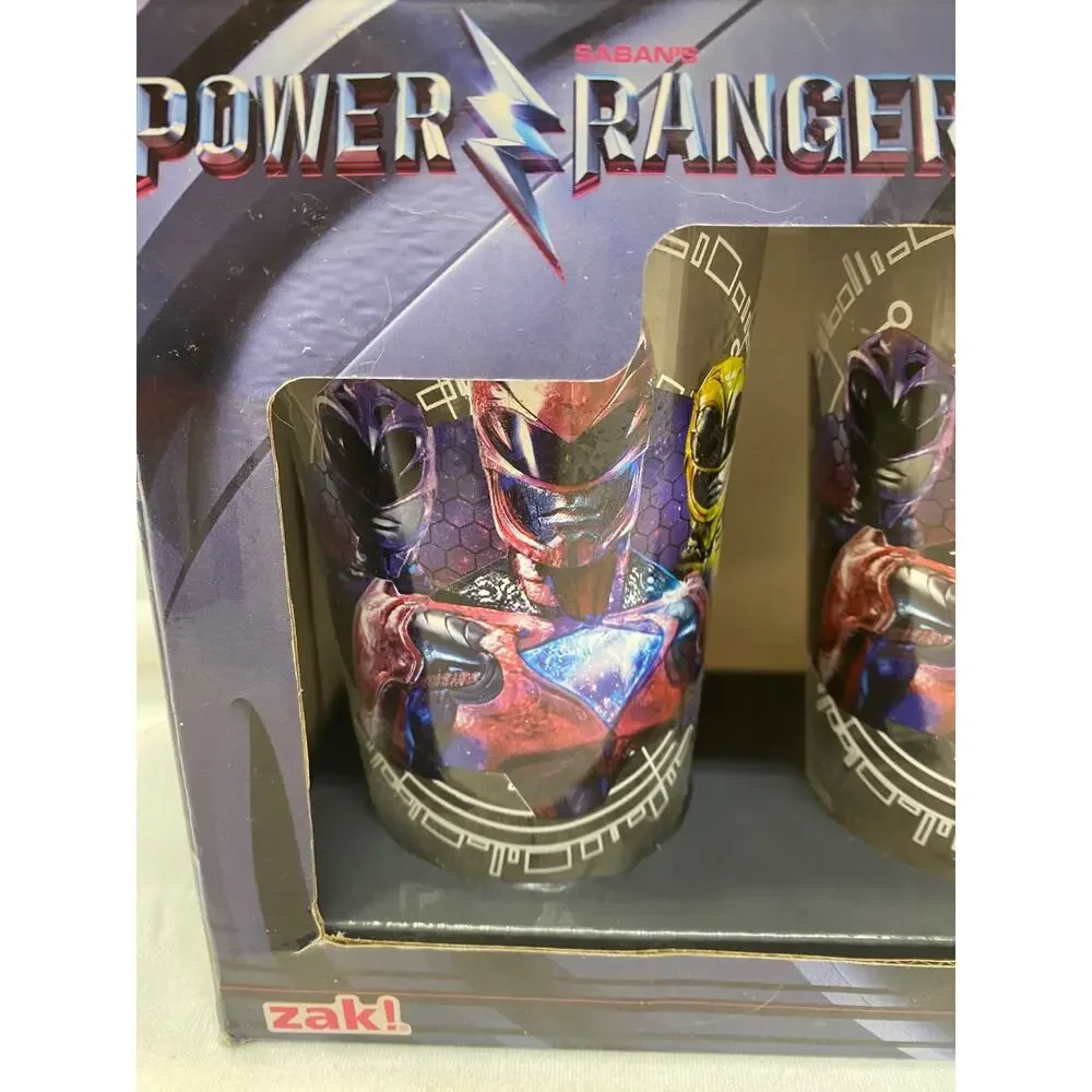 Saban Power Rangers Zak Set of 4 Pint Glasses Glassware Drinkware In Box